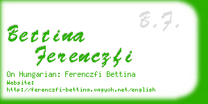 bettina ferenczfi business card